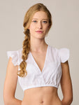 Baumwollbluse / Weiss