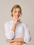 Baumwollbluse / Weiss